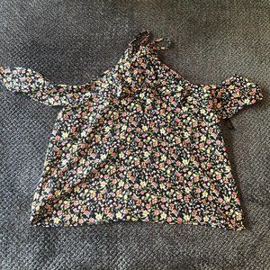 Cold Shoulder Floral Blouse